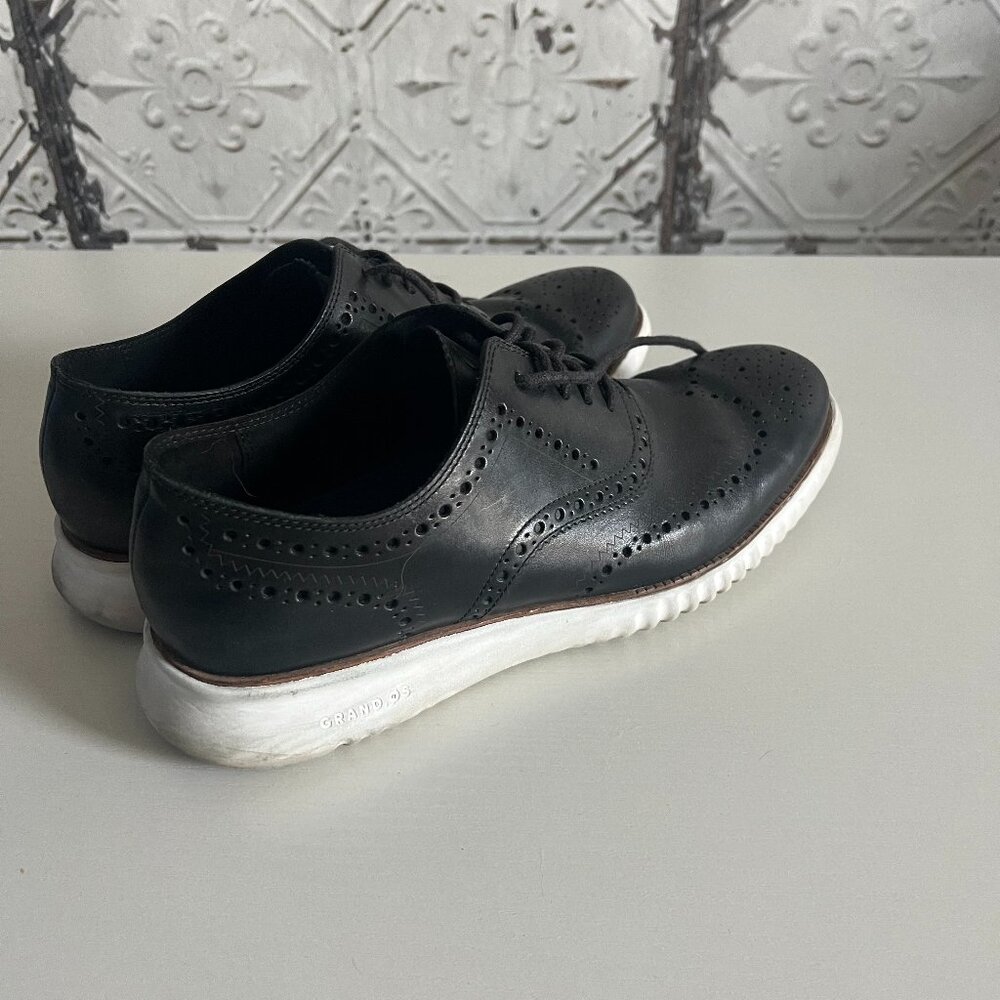Cole Haan ZeroGrand Oxford Loafers Size 11 Black/White
